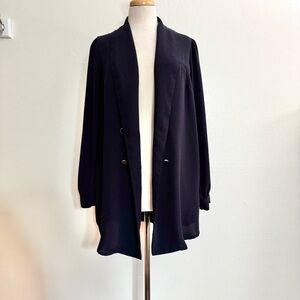 Forever 21 Classic Dark Navy Lightweight Blazer
